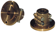 Bronzen klemflens met centreerrand, &Oslash;30mm-as, center &Oslash;63,5mm, steek &Oslash;82,5mm, 4x &Oslash;10,5mm - 518006 72dpi - 518006