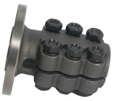 Stalen klemflens met centreerrand, &Oslash;25mm-as, center &Oslash;63,5mm, steek &Oslash;82,5mm - 522225 1 - 522225