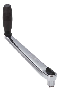 Antal Verchroomde winchhandel, L=250mm, gewicht 1,4kg, lock-in, single grip - 542031 - 542031