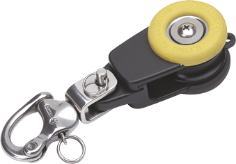 Antal Aluminium snatch block &Oslash;40mm, line &Oslash;12mm, met rubber bescherming - 549040 1 - 549040