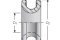 Antal Aluminium low friction ring, D1=10mm, D2=25mm, &Oslash;=7mm, T=12mm, SWL 800kg - 54r1007 08 72dpi60x40x1 - 54R1007