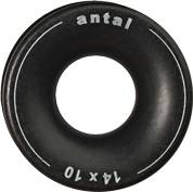 Antal Aluminium low friction ring, D1=14mm, D2=35mm, &Oslash;=10mm, T=15mm, SWL 1600kg - 54r1410 72dpi - 54R1410