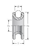 Antal Aluminium low friction ring, D1=20mm, D2=50mm, &Oslash;=14mm, T=22mm, SWL 3200kg - 54r2014 08 72dpi - 54R2014