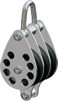 Antal RVS 316 slock serie 65, kogelgelagerd, triple block + becket (hondsvot) - 54s0606 72dpi - 54S0606