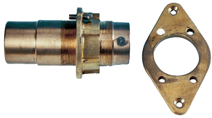 Bronzen buitenlager met contraflens, voor schroefas &Oslash;20mm & koker &Oslash;35mm - 562019 - 562019