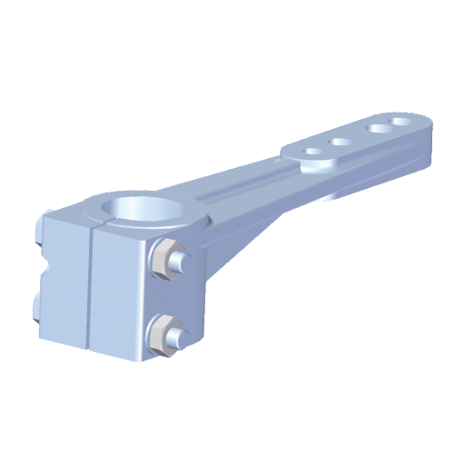 Aluminium roerarm voor roerkoning, &Oslash;40mm - 562140 72dpi - 562140