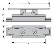 Antal Aluminium verstelbare kikker voor T-track 32x6, stop pin &Oslash;11mm - 622412 01 - 622412