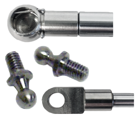 Connectorset RVS 316, 10mm voor gasveren - 64gs62920 - 269000