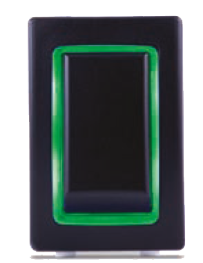 Sierra Waterdichte (IP68) HALO continue verlichte schakelaar; LED Groen, SPDT, ON-OFF-ON Dependent - 64rk40690g 72dpi - 64RK40690G