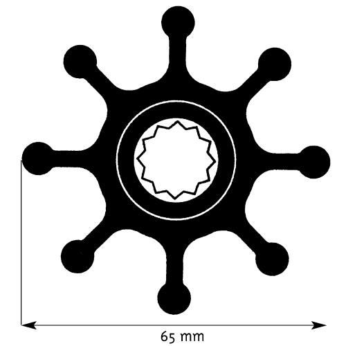Johnson Pump Impeller 1028B - 66091028b 72dpi - 66091028B