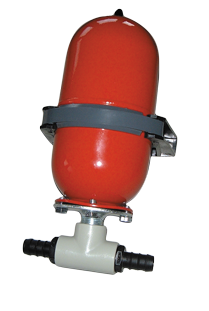 Johnson Pump Accumulator (expansietank), werkdruk max. 10bar, &Oslash;13mm (1/2"), &Oslash;145x270mm, stalen tank 2lL - 66093657201 - 66093657201