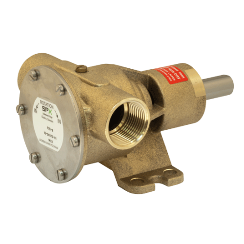 SPX Johnson bronzen impellerpomp F7B-8, 107l/min, binnendraad 1", voetmontage/pulley-aandrijving - 66102457201 1 - 66102457201