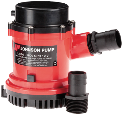 Johnson Pump L-serie bilgepomp L1600, 12V/7A, 100l/min, slangaansluiting 1-1/8" & 1-1/4" - 6632160001 72dpi500x500x0 1 - 6632160001