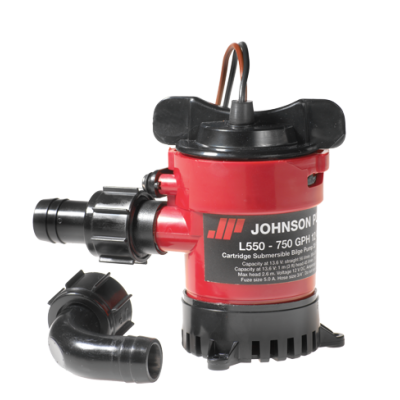 Johnson Pump L-serie bilgepomp (cartridge type) L650, 24V/1,6A, 61l/min, opvoerhoogte max. 3,5m - 663216500124 72dpi - 663216500124