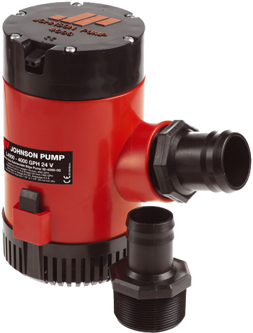 Johnson Pump L-serie bilgepomp L4000, 12V/15A, 252l/min, slangaansluiting 1-1/2" & 2" - 6632400001 72dpi - 6632400001