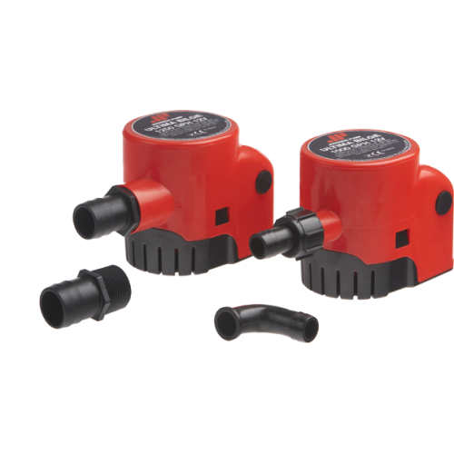 Johnson Pump Ultima bilgepomp met vlotterschakelaar, 1250GPH, 12V/3A, 79l/min, slangaansluiting 1-1/8" & 1-1/4" - 663247261 72dpi - 663247261