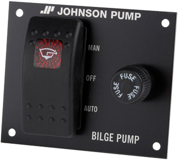 Johnson Pump Bilgepompschakelaar, 24V, 3-posities, 76x55mm, inbouwdiepte 40mm, met interne verlichting - 66341225 72dpi - 66341225