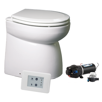 Johnson Pump AquaT silent premium-electric scheepstoilet, standaard model, recht, 24V/10A, 455x365x455mm - 66804723502 - 66804723502
