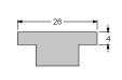 Antal Kunststof eindstop voor T-rail 26x4 - 691141 72dpi - 691141