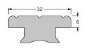 Antal Aluminium eindfitting voor T-rail 32x6 - 691241b 3 - 691241/B
