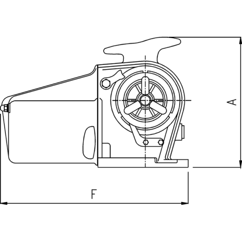 Lofrans windlasses Ankerlier horizontaal, model 'Tigres', 10mm, DIN766, 24V, 1500W, met verhaalkop - 71040 01 72dpi - 71040