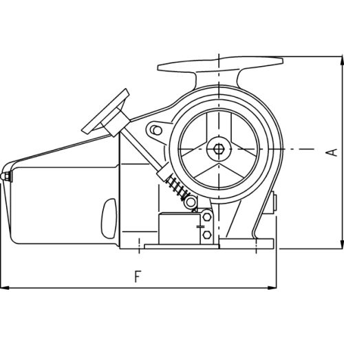 Lofrans windlasses Ankerlier horizontaal, model 'Falkon', 10mm, 24V, 1700W, met verhaalkop - 71140 01 72dpi - 71140
