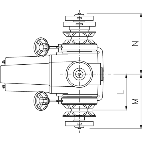 Lofrans windlasses Ankerlier model 'Titan B', 24V, 2300W, 2x kettingschijf 12-13 DIN 1x verhaalkop - 71232 02 72dpi - 71232