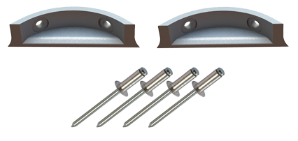 Go&iuml;ot Tradition Aluminium slijtnokken, inclusief popnagels (set van 2 stuks) - 73101711 - 73101711