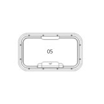 Go&iuml;ot Patrijspoort, openklapbaar, model 'Opal 05', voor wanddikte 5-33mm, buitenmaat 451x266mm - 73106930 1 - 73106930