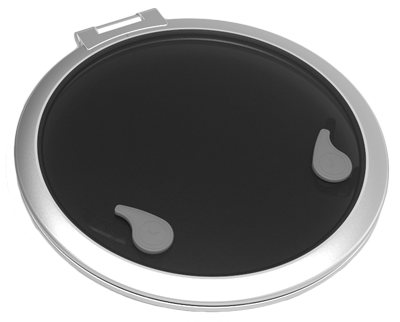 Go&iuml;ot Aluminium luik model 'Opal 22', satin, afm. &Oslash;572mm, gatmaat &Oslash;518mm, inbouwdiepte 15mm - 73115506 - 73115506