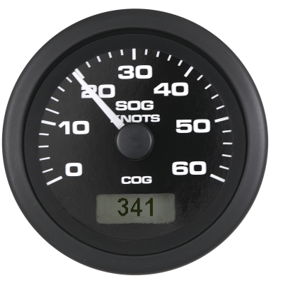 Premier Pro GPS snelheidsmeter 60 knopen, zwart met zwarte rand - 781372pdfe 72dpi - 781372PDFE