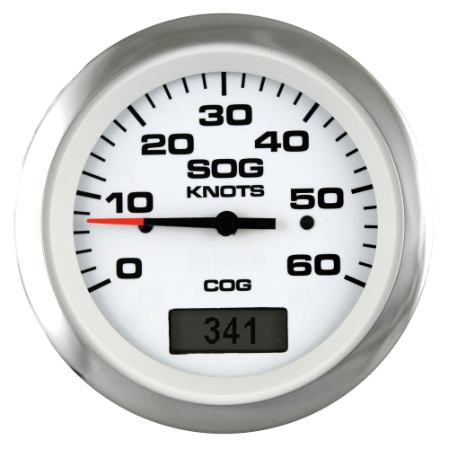 Lido Pro GPS snelheidsmeter 30 knopen, wit met RVS-rand - 781387pdfe 72dpi - 781387PDFE