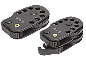 Antal Aluminium dubbel dekblok met veerstopper, &Oslash;80mm, schijf voor &Oslash;6-14mm lijn, SWL 1000kg, rechts - 852080 2r - 852080/R