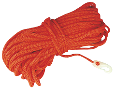 Holle drijvende polypropyleen reddingslijn met musketonhaak, &Oslash;8mm, L=30m, oranje - 9001100 - 9001100