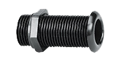 Kunststof doorvoer (loospijp), &Oslash;22mm, L=62mm, zwart - 9001421 1 - 9001421