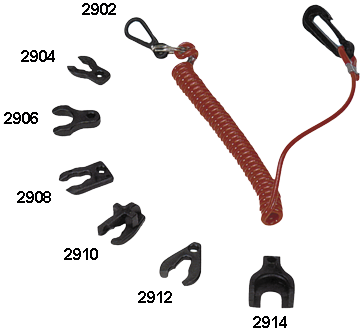 Noodstopclip met spiraalsnoer voor OMC - 9002914 1 - 9002914