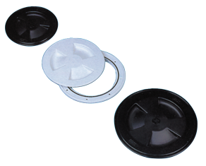 Kunststof Inspectieluik, &Oslash;143x104mm, zwart - 9004477 1 - 9004477