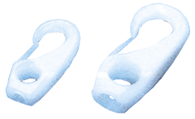 Nylon musketonhaak, 10mm, wit - 9004804 - 9004804