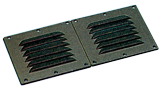 Kunststof Ventilatierooster, 255x115mm, zwart - 9006750b - 9006750/B