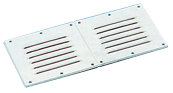 Kunststof Ventilatierooster, 255x115mm, wit - 9006750w - 9006750/W