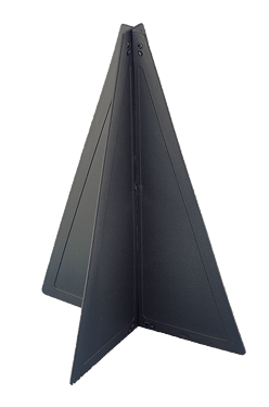 Kunststof seinkegel 2-delig, 460x330mm, zwart - 9008004 - 9008004