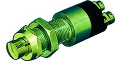 Messing-verchroomde druk (contact) schakelaar, 30A, boorgat &Oslash;14mm - 9014847 - 9014847