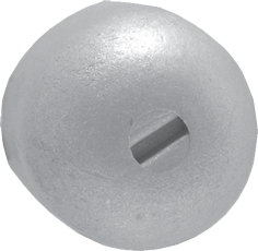 Magnesium anode Mercruiser/Sterndrive Alpha One en Bravo 1/2/3, Button (OEM 55989) - 9017006m - 9017006M