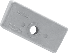 Magnesium anode OMC/Johnson/Evinrude, Block (OEM 398331) - 9017088m - 9017088M