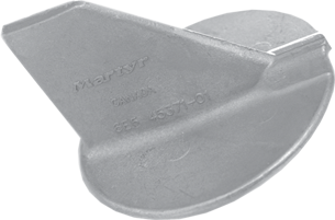 Magnesium anode Yamaha outboard, skeg (OEM 6E5-45371-01) - 9017105m - 9017105M