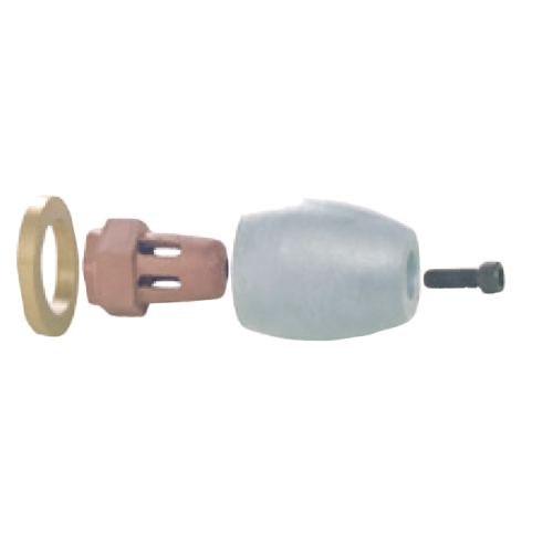 Propeller moer anode 3/4" NC10 Magnesium, compleet - 9017260m - 9017260M