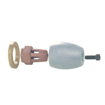 Zink anode Mercruiser/Sterndrive/Mercury outboard, alpha 1 & Bravo 1, prop nut assembly - 9017265 - 9017265
