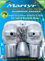Aluminium anode kit, Bravo 3 &ge;2004 - 9017503a - 9017503A