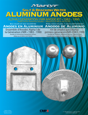 Aluminium anode kit, Alpha-1, Gen-I 1983-1990 - 9017504a - 9017504A