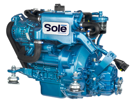 Sol&eacute; Scheepsdieselmotor Mini 17 met Technodrive keerkoppeling TMC40L, R=2.00:1 - 9022010 1 - 9022010